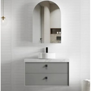 Boston Matte Dark Grey Wall Hung Vanity 900 Cabinet Only